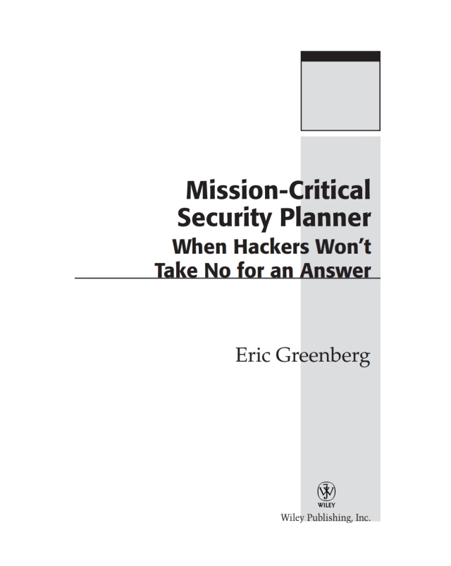 Mission-Critical Security Planner