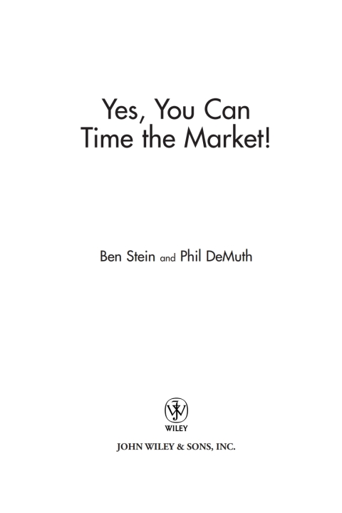 Cover image for book Yes, You Can Time the Market!