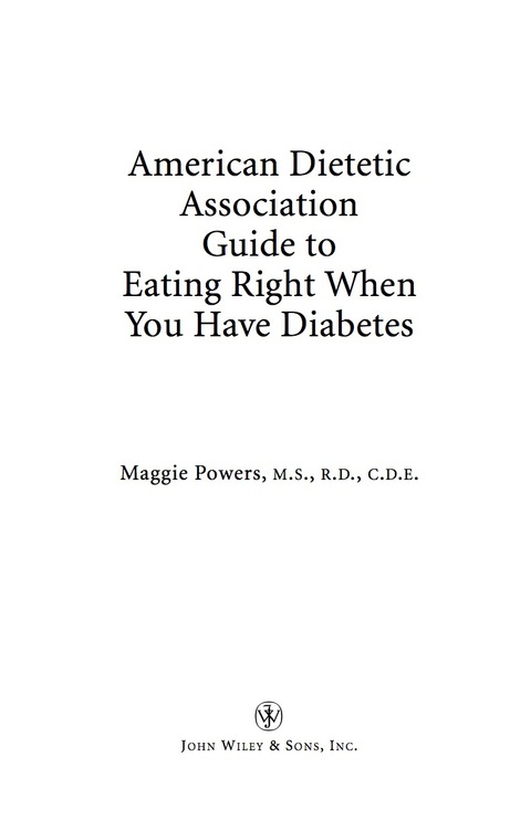 Cover image for book American Dietetic Association Guide to Eating Right When You Have Diabetes