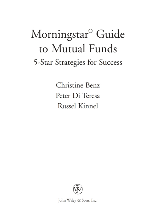 Cover image for book Morningstar Guide to Mutual Funds