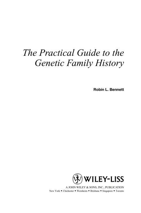 Cover image for book The Practical Guide to the Genetic Family History