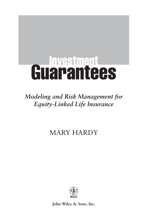 Cover image for book Investment Guarantees: Modeling and Risk Management for Equity-Linked Life Insurance