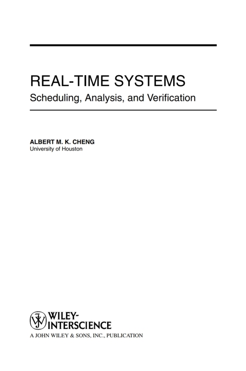 Cover image for book Real-Time Systems: Scheduling, Analysis, and Verification
