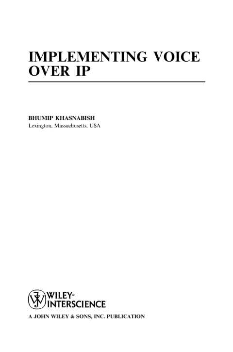 Cover image for book Implementing Voice over IP