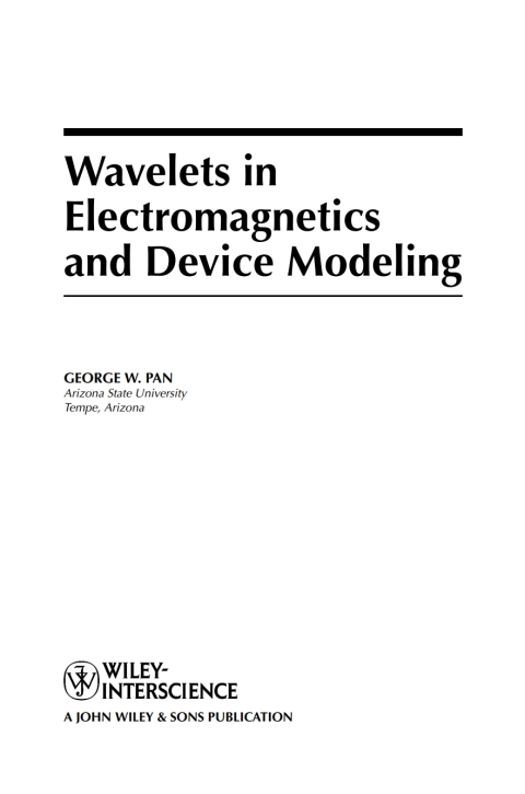 Cover image for book Wavelets in Electromagnetics and Device Modeling