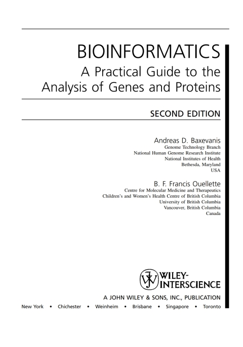 Cover image for book Bioinformatics