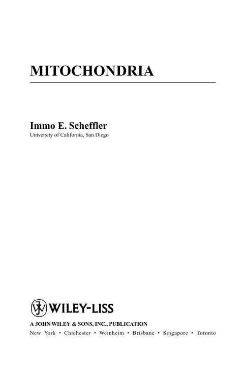 Cover image for book Mitochondria