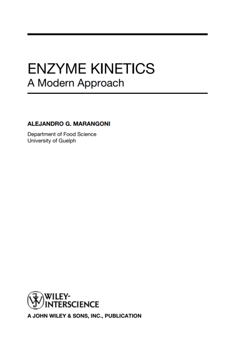 Cover image for book Enzyme Kinetics