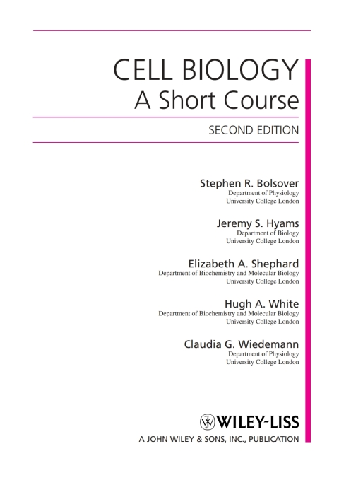 Cell Biology: A Short Course 