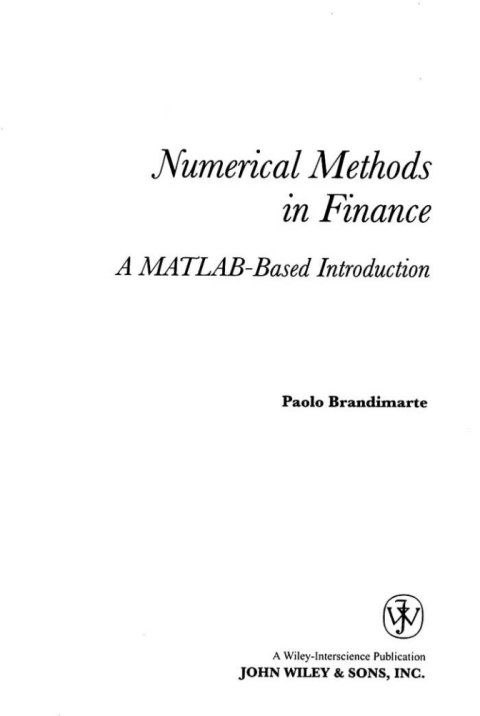 Cover image for book Numerical Methods in Finance