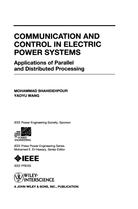 Cover image for book Communication and Control in Electric Power Systems