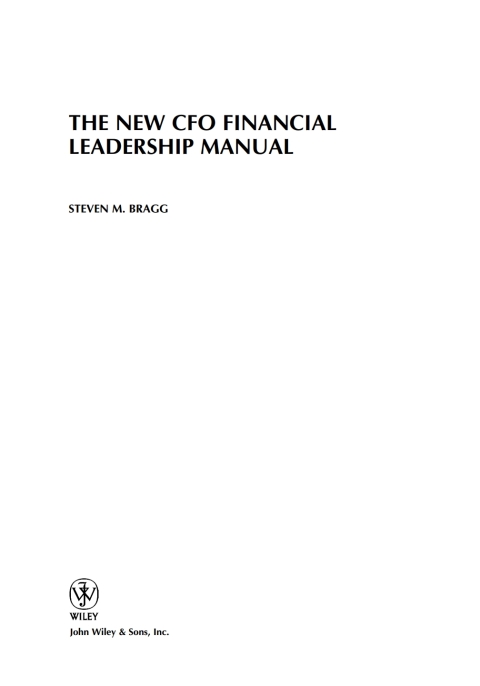 Cover image for book The New CFO Financial Leadership Manual