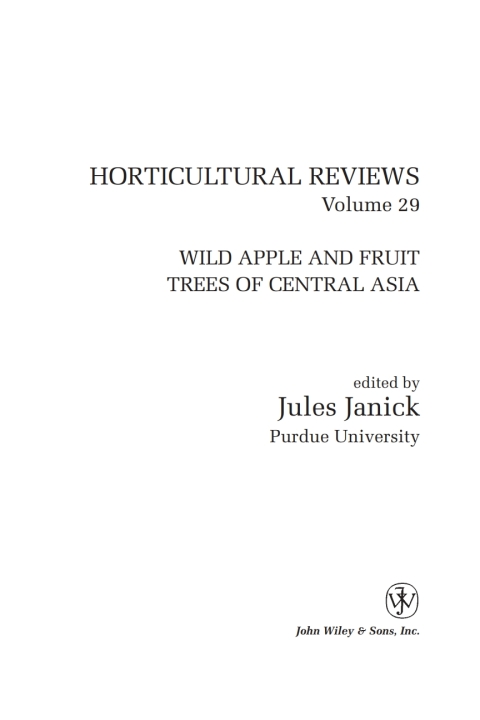 Cover image for book Horticultural Reviews
