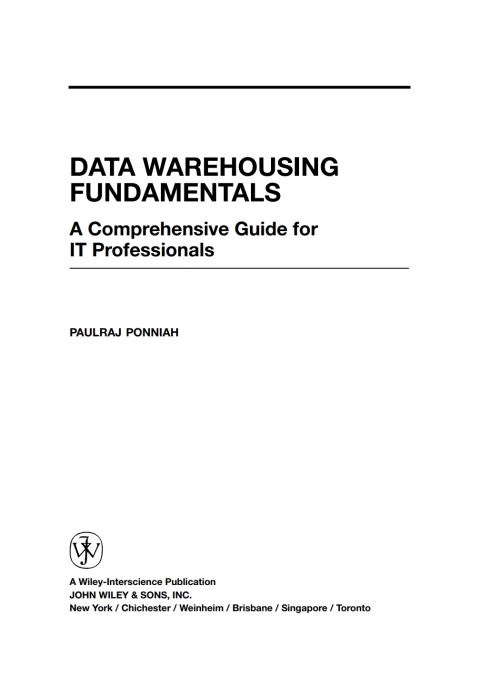 Cover image for book Data Warehousing Fundamentals: A Comprehensive Guide for IT Professionals