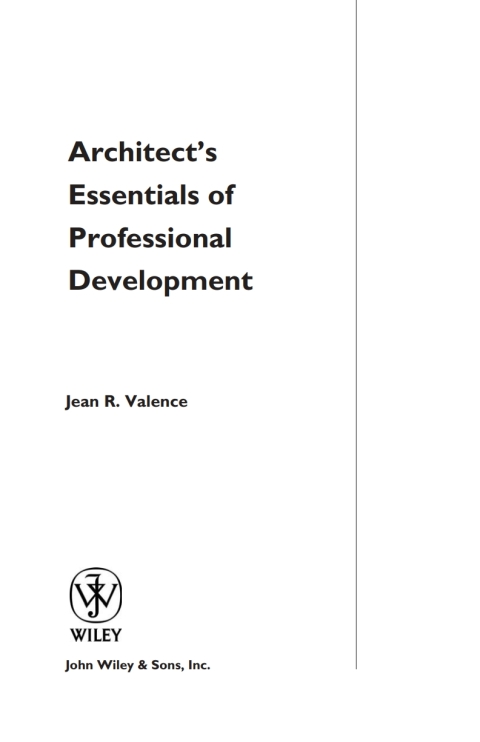 Architect's Essentials of Professional Development 