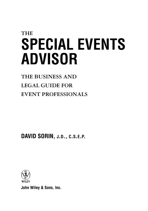 Cover image for book The Special Events Advisor