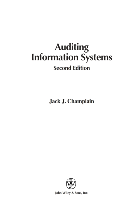Cover image for book Auditing Information Systems