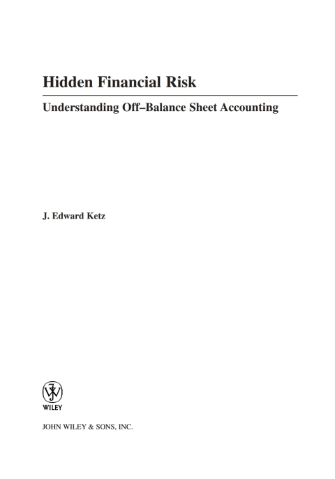 Cover image for book Hidden Financial Risk