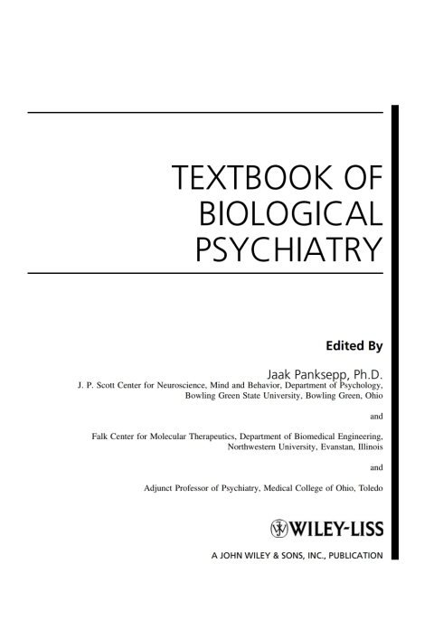 Cover image for book Textbook of Biological Psychiatry