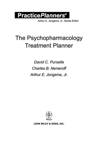 The Psychopharmacology Treatment Planner