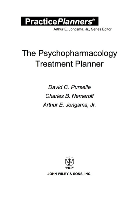 Cover image for book The Psychopharmacology Treatment Planner