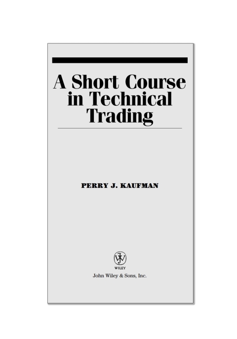 Cover image for book A Short Course in Technical Trading