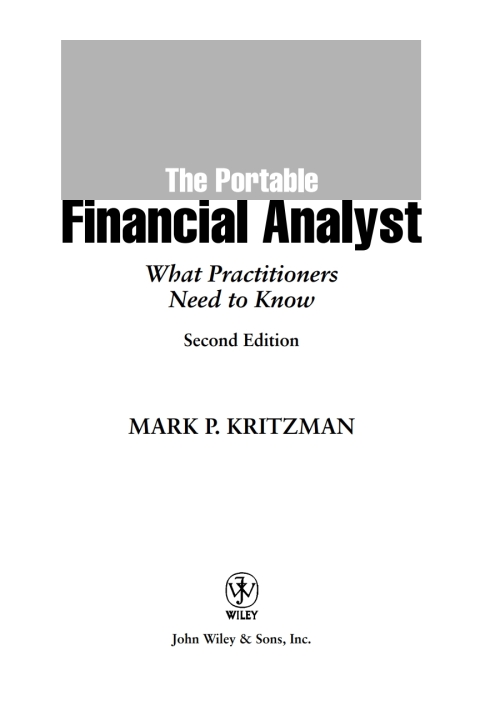 Cover image for book The Portable Financial Analyst