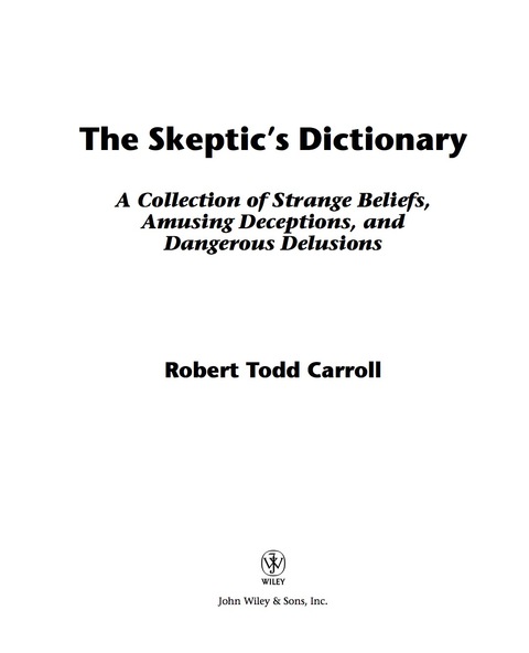 Cover image for book The Skeptic's Dictionary