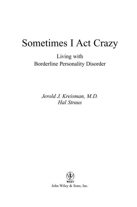 Cover image for book Sometimes I Act Crazy