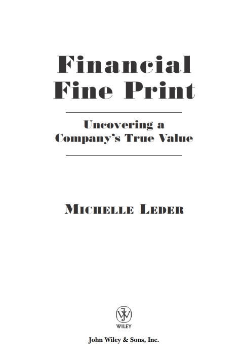 Cover image for book Financial Fine Print