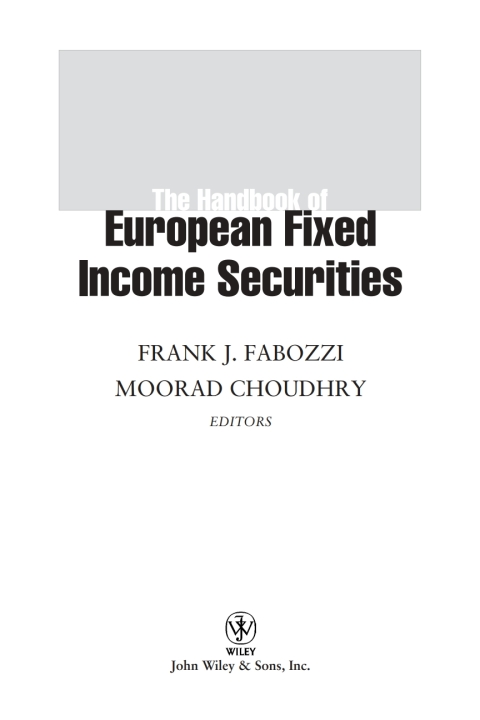 Cover image for book The Handbook of European Fixed Income Securities