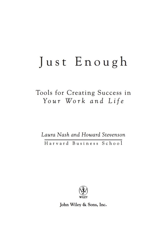 Cover image for book Just Enough: Tools for Creating Success in Your Work and Life