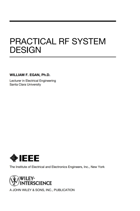 Cover image for book Practical RF System Design