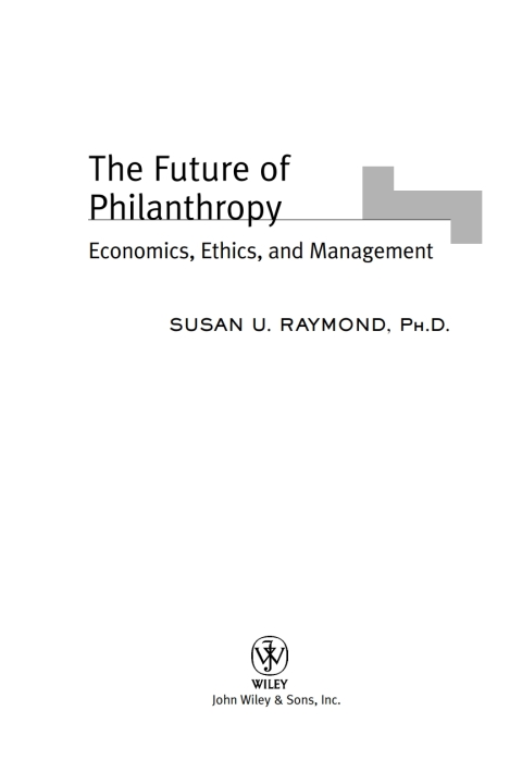 Cover image for book The Future of Philanthropy
