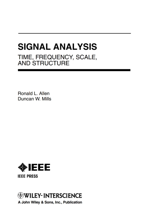 Cover image for book Signal Analysis