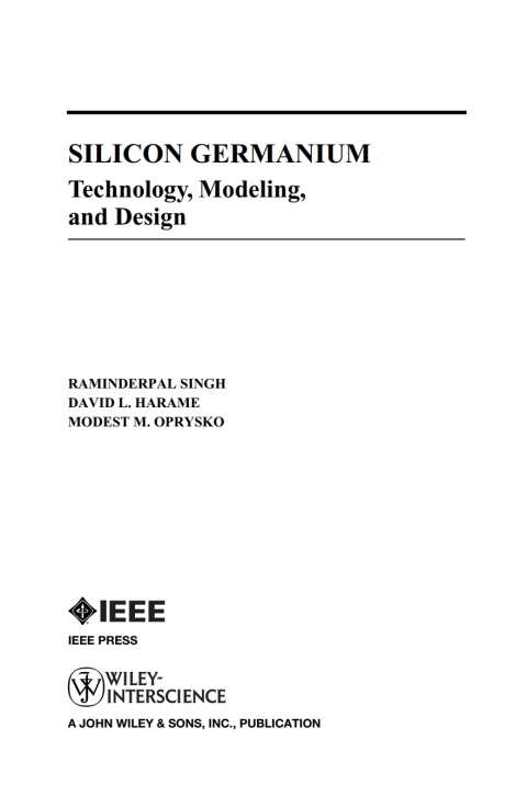 Cover image for book Silicon Germanium