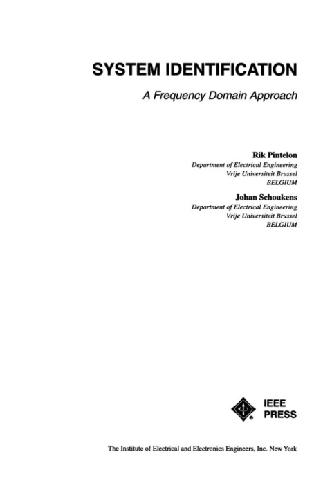 Cover image for book System Identification