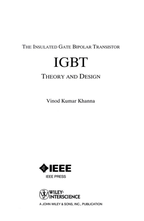 Cover image for book Insulated Gate Bipolar Transistor IGBT Theory and Design