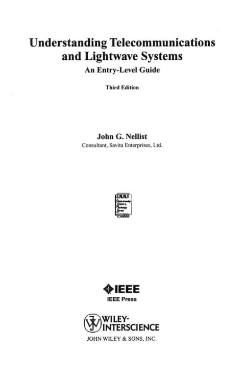 Cover image for book Understanding Telecommunications and Lightwave Systems