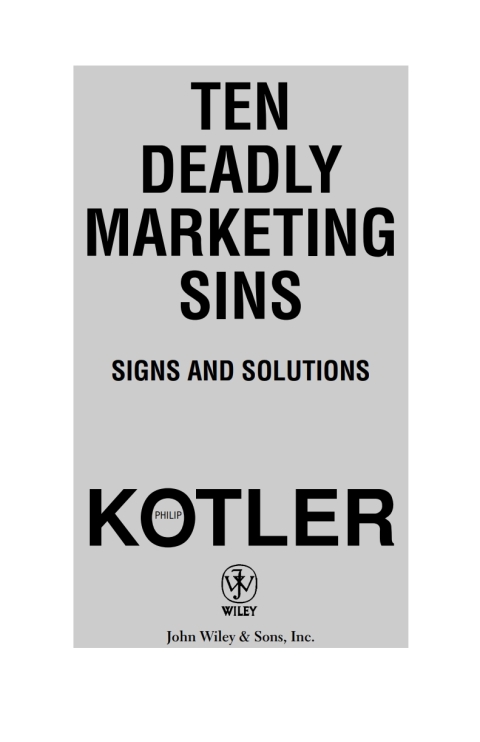 Cover image for book Ten Deadly Marketing Sins