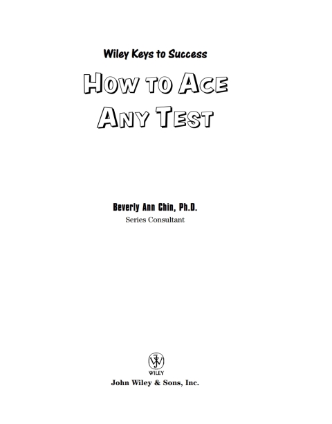 Cover image for book How to Ace Any Test