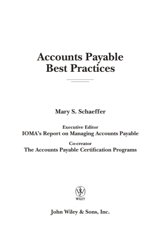 Accounts Payable Best Practices