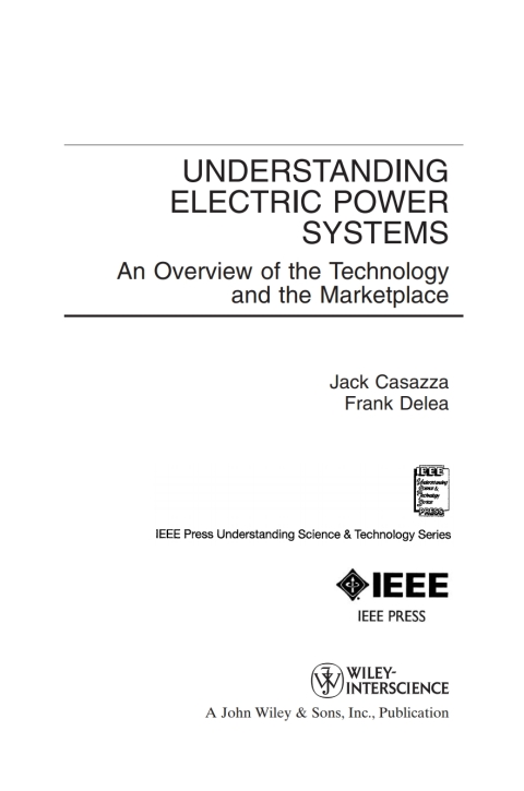 Cover image for book Understanding Electric Power Systems