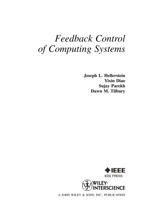 Cover image for book Feedback Control of Computing Systems