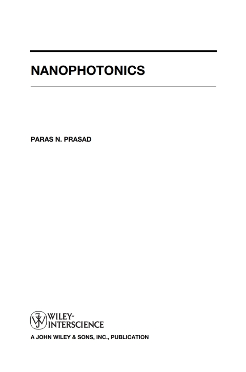 Cover image for book Nanophotonics