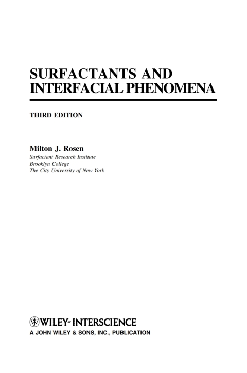 Cover image for book Surfactants and Interfacial Phenomena