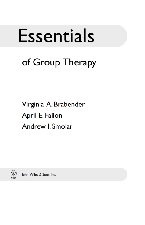 Cover image for book Essentials of Group Therapy
