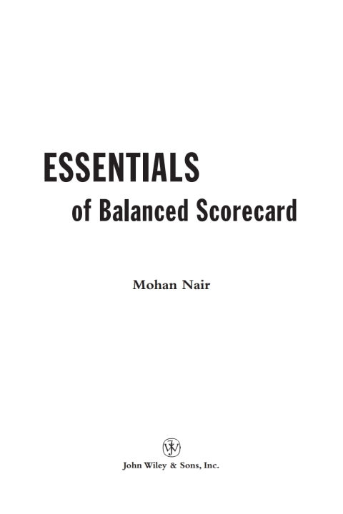Cover image for book Essentials of Balanced Scorecard