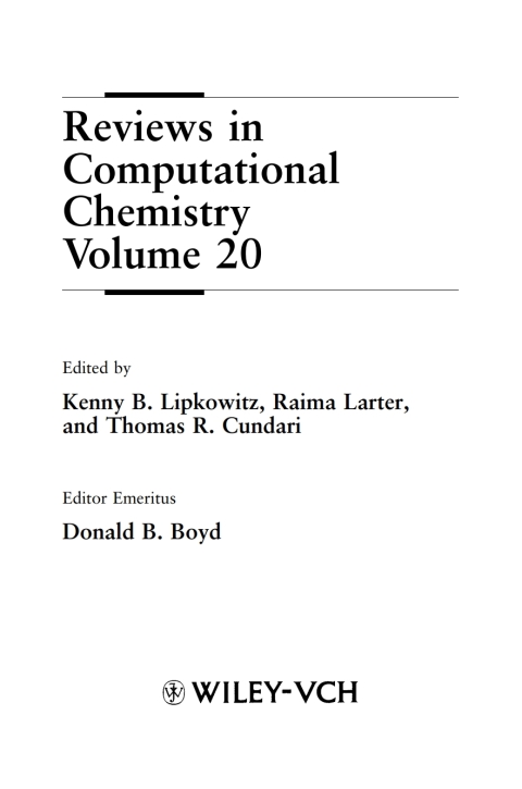 Reviews in Computational Chemistry 