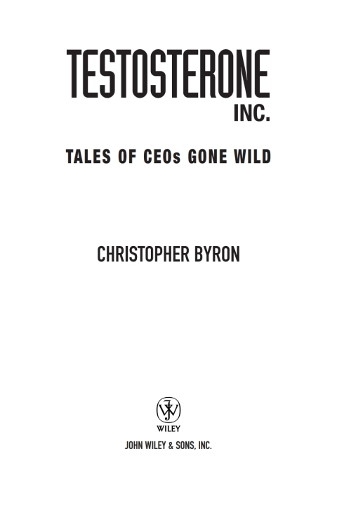 Cover image for book Testosterone Inc
